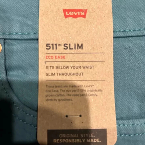 511 Slim Fit Jeans WStretch Aqua BlueGreen