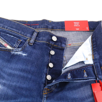 Regular Tapered Leg Distressed Jeans
