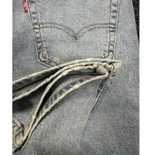 511 Slim Fit Men’s Jeans Medium Wash Stretch Raw Hem Denim