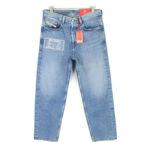 Loose Fit Mid Waist Straight Leg Jeans