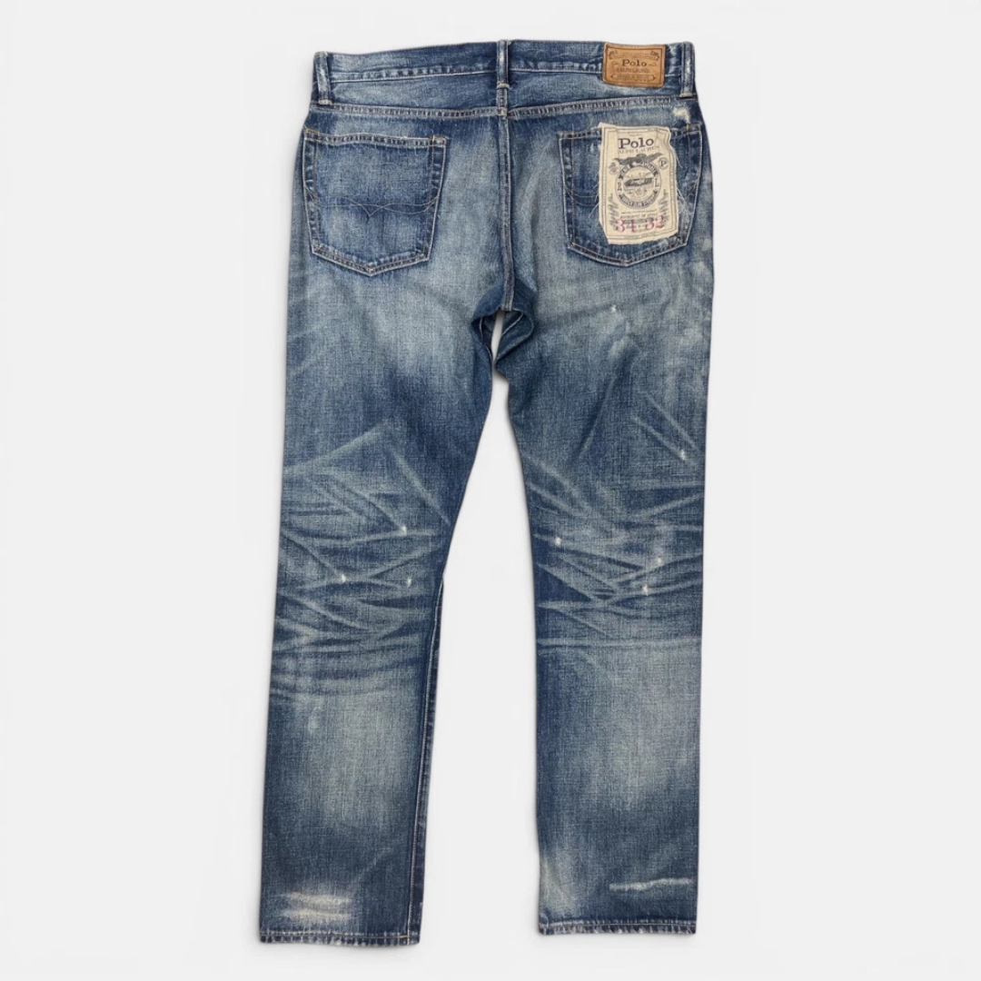 Polo Ralph Varick Slim Straight Distressed Jeans