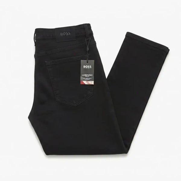 Jeans Black Maine 3 Slim Straight Stretch Cashmere Denim