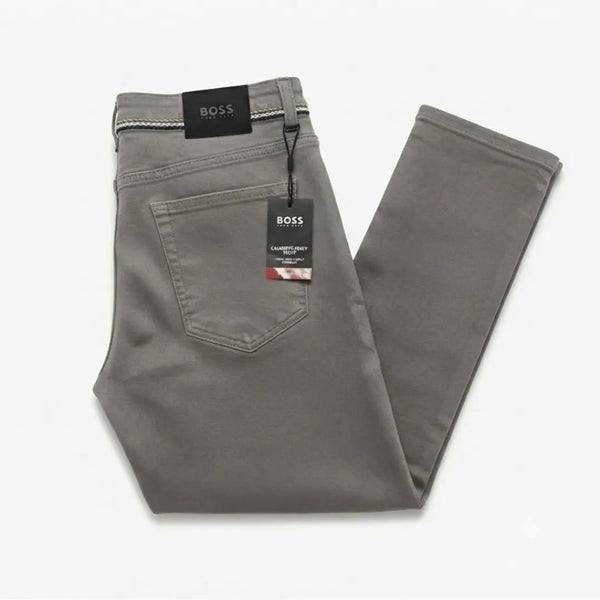 Jeans In Lightweight Satin Stretch Denim In Dark Grey
