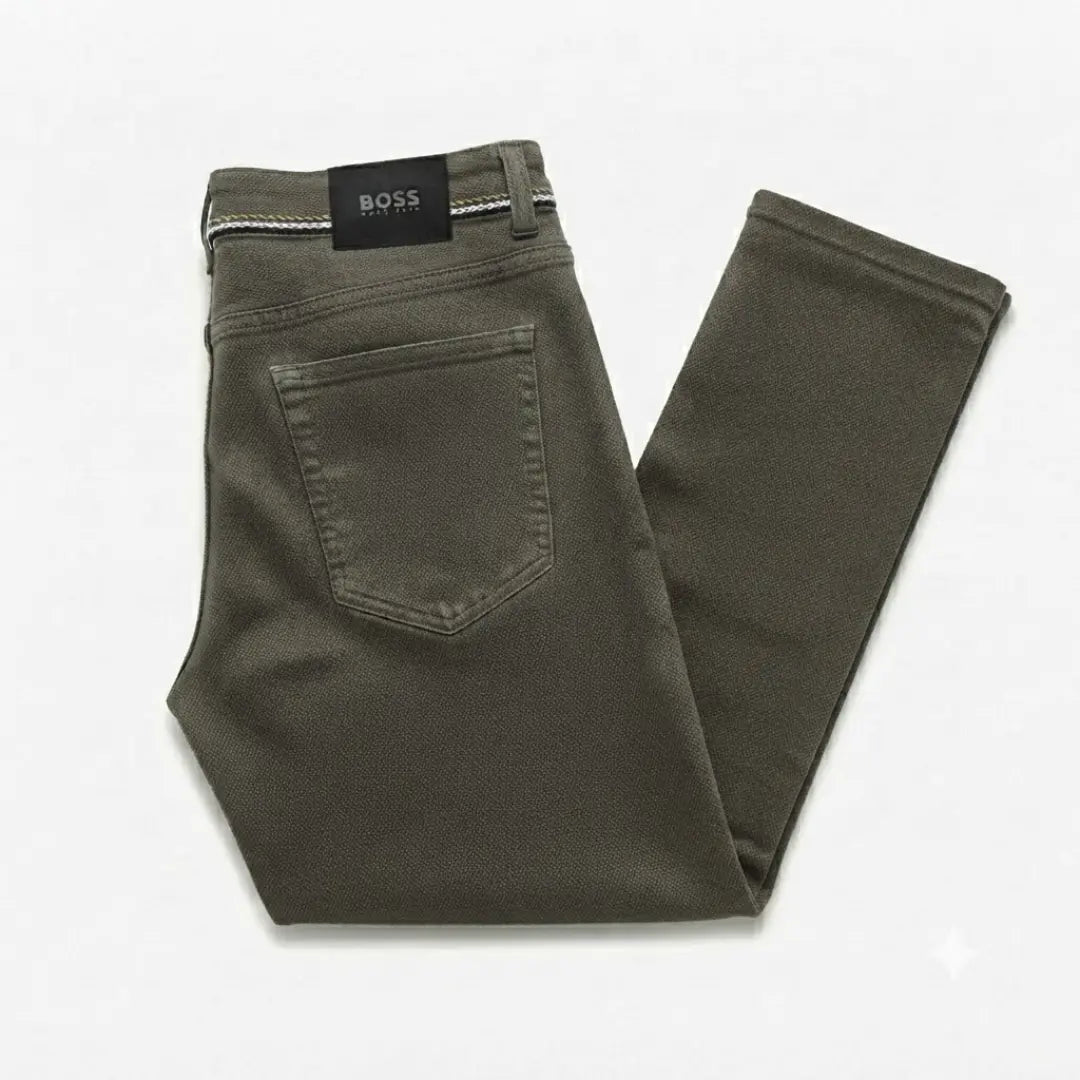 Jeans In Two Tone Stretch Soft Denim In Dark Gree