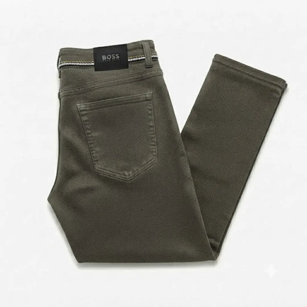 Jeans In Two Tone Stretch Soft Denim In Dark Gree