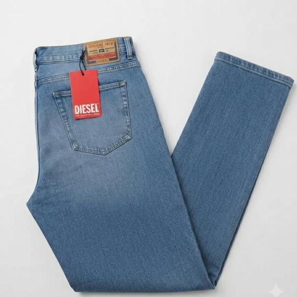 Loose Fit Mid Waist Straight Leg Jeans