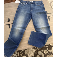 Men’s Straight Jeans Dark Wash High Stretch Denim