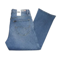 Blue Stretch Straight Denim High Rise Jeans