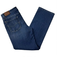 Cash Blue Stretch Denim Regular Fit Straight Button Fly