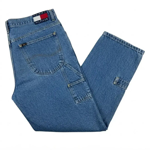 Vintage Baggy Carpenter Jeans Flag Logo