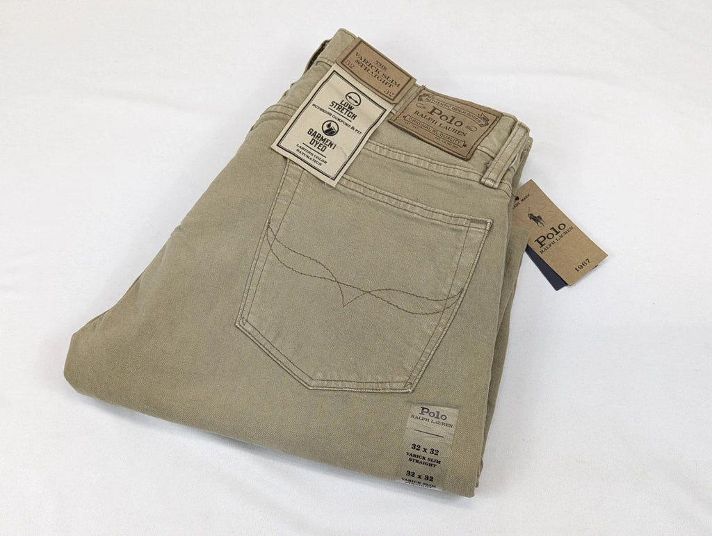 Polo Ralph Varick Slim Straight Tan Jean Pants
