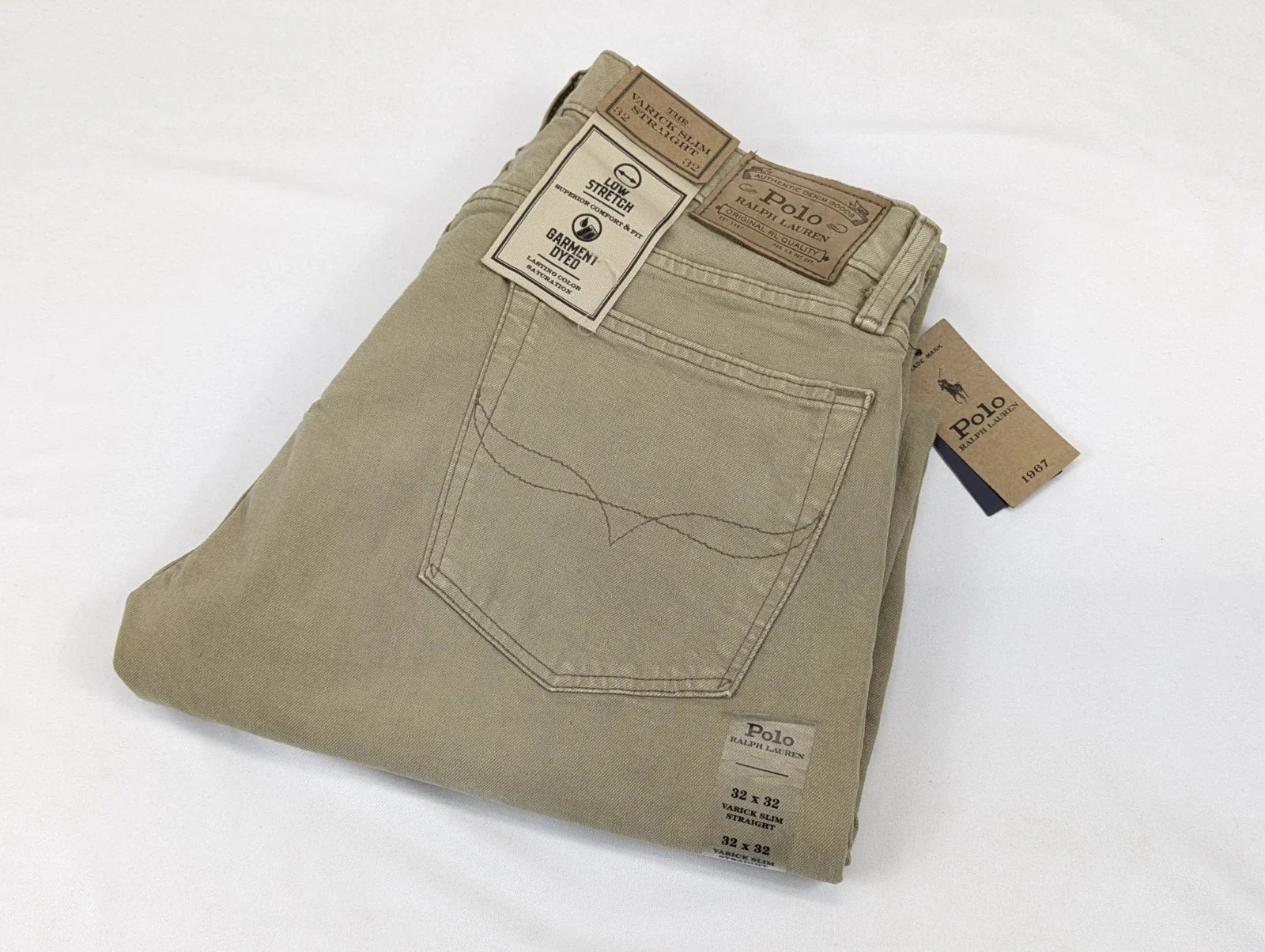 Polo Ralph Varick Slim Straight Tan Jean Pants