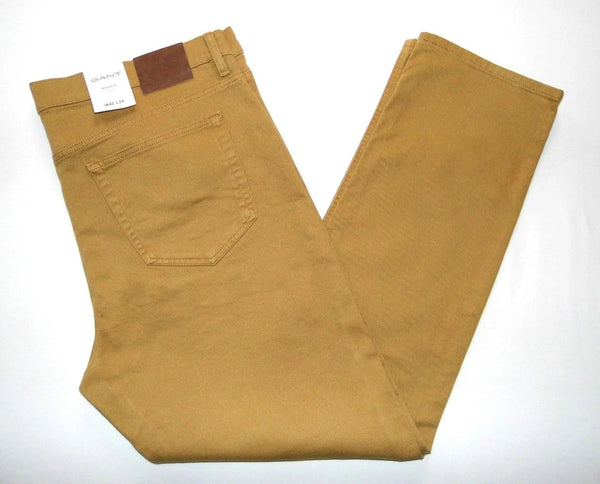 GANT NEW Regular Straight Fit Twill Jeans Beige Brown