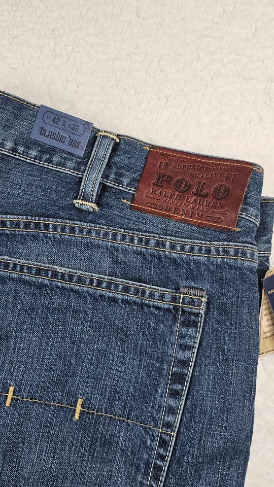 Polo Ralph Jeans Fit Denim 100% Cotton Stonewash