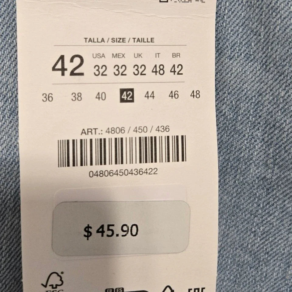Zara SLIM FIT JEANS in Light Wash