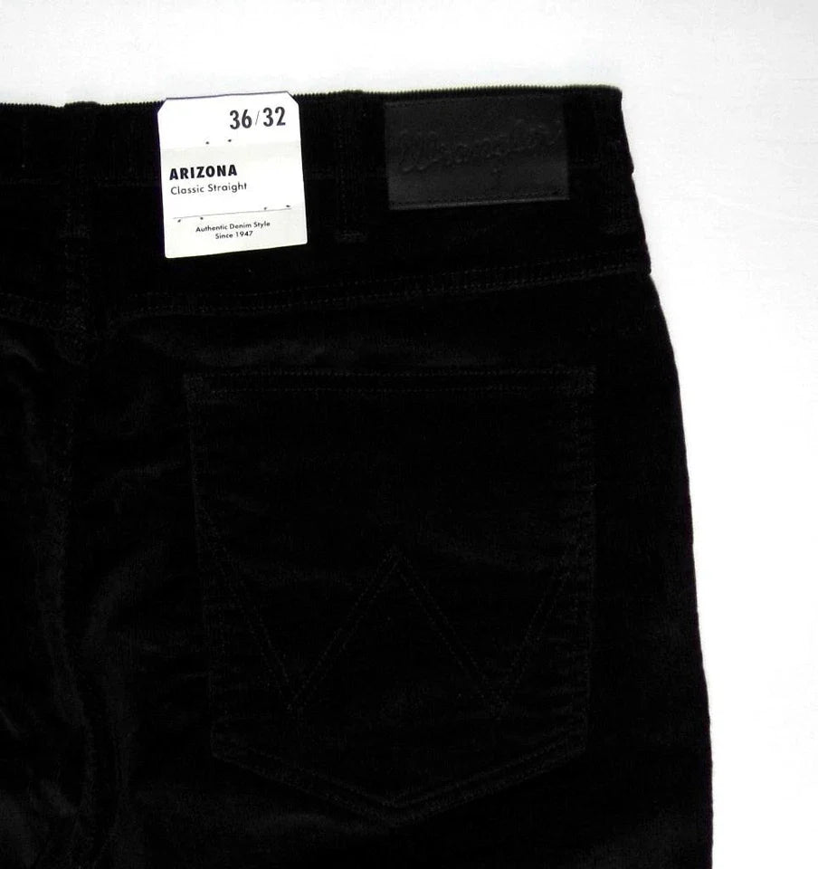WRANGLER Arizona Straight Fit Corduroy Jeans Black Cords