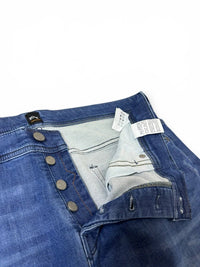 Distressed Stretch Jeans Blue