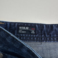 Cash Blue Stretch Denim Regular Fit Straight Button Fly