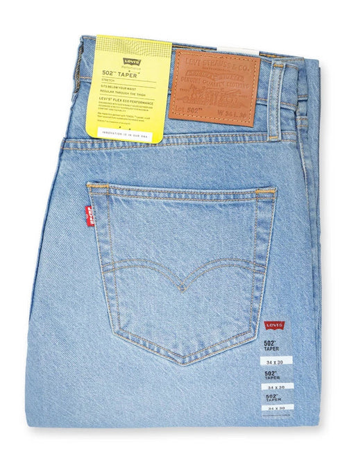 502 STRETCH DENIM JEANS BOTTOM TROUSER LIGHT BLUE NEW